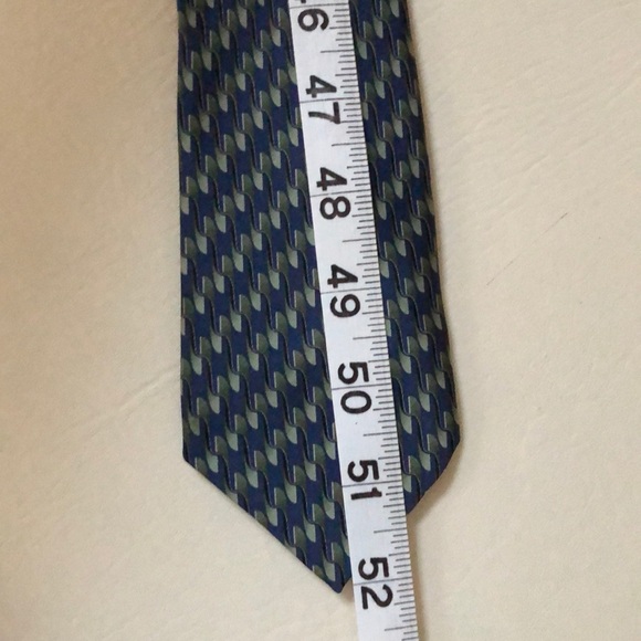 100% silk tie - Mark Jason blue and green - Picture 5 of 5